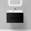 Тумба с раковиной BelBagno Marino 75 nero lucido