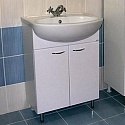 Тумба с раковиной Runo Уют 55 белая