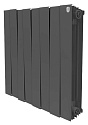 Радиатор биметаллический Royal Thermo Piano Forte 500 noir sable 8 секций, черный