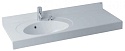 Мебельная раковина Акватон Отель 120 L с навесами и диспенсером