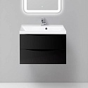 Тумба с раковиной BelBagno Marino 70 nero lucido